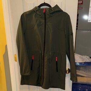 Hunter Green Jacket with Red Details
